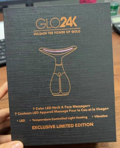 GLO24K 7 Color Light Skin Rejuvenation Neck and Face Massager