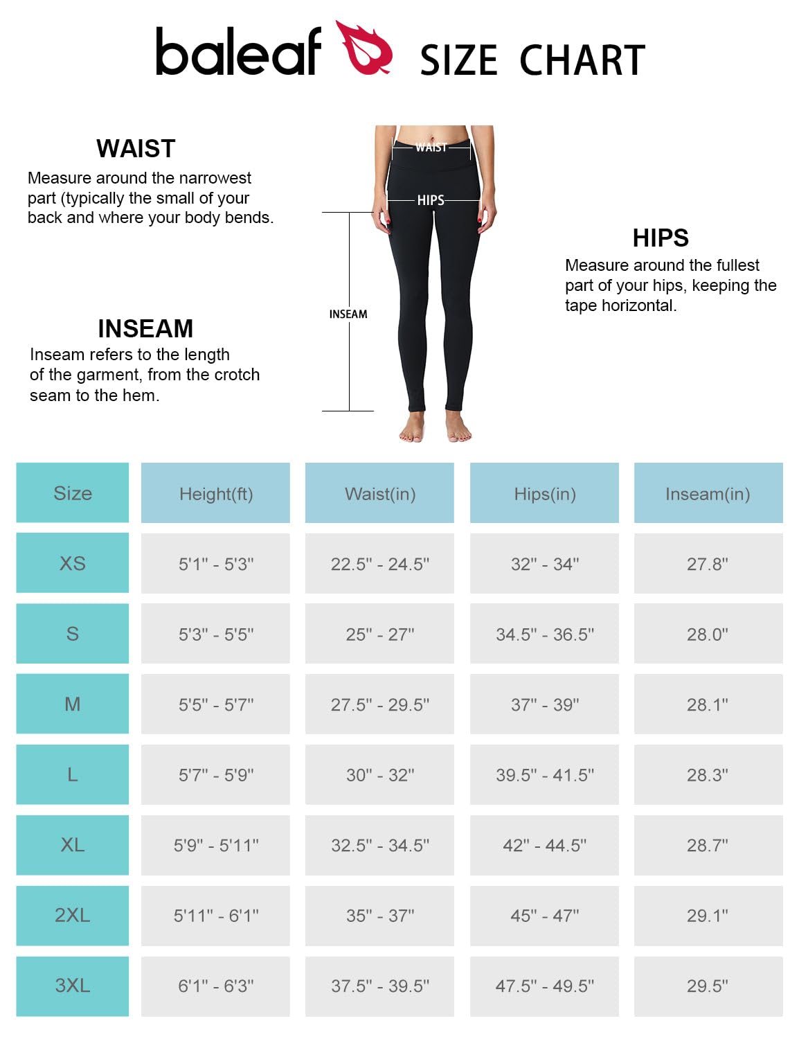 BALEAF Women's Fleece Lined Leggings Thermal Warm Winter Tights High Waisted Yoga Pants Cold Weather with Pockets