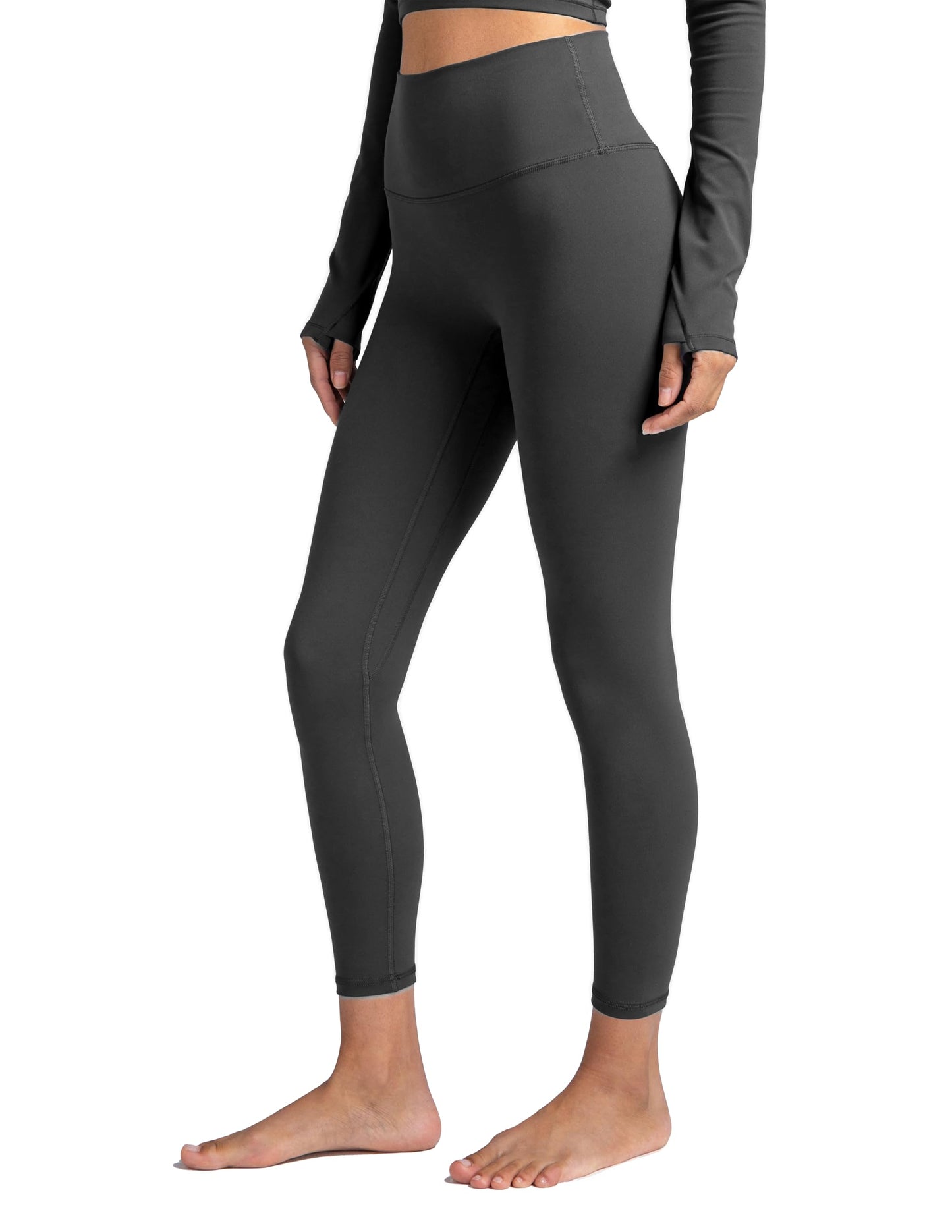 Colorfulkoala Dreamlux No Front Seam Leggings for Women 25"/28" Inseam, Seamless High Waisted Buttery Soft Yoga Pants