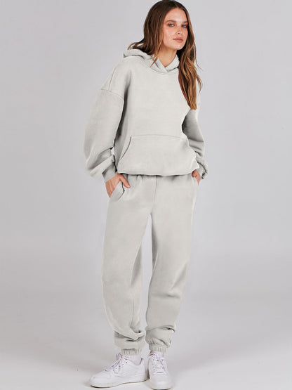 ANRABESS Womens 2 Piece Outfits Lounge Hoodie Oversized Sweatshirt Jogger Sweatpants Y2K Tracksuit Sweatsuit Set Fall Clothes