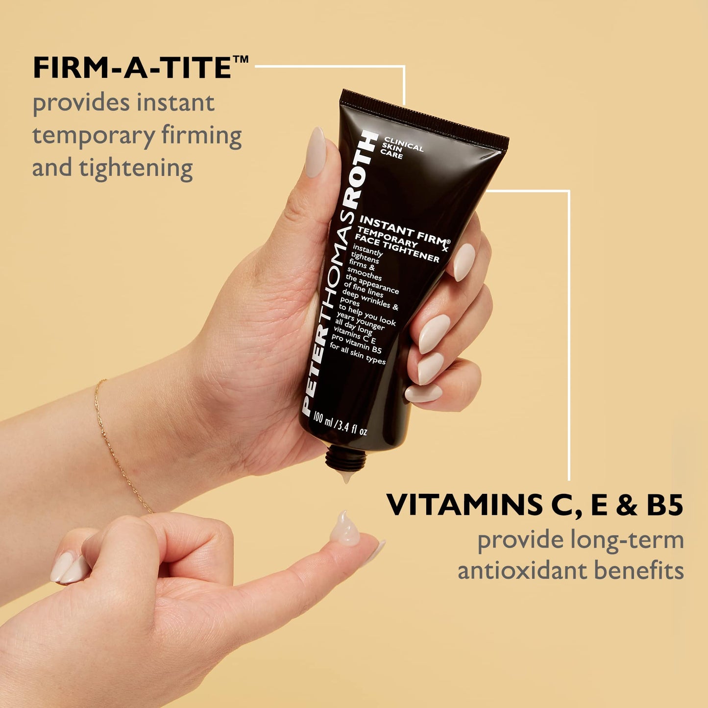 Peter Thomas Roth | Instant FIRMx Temporary Face Tightener | Firm and Smooth the Look of Fine Lines, Deep Wrinkles and Pores