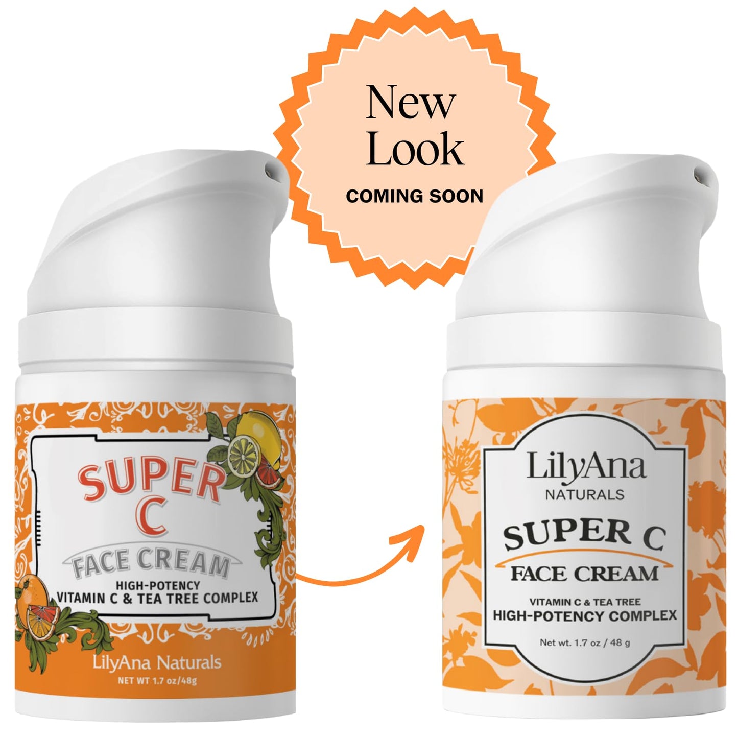 LilyAna Naturals Firming Face Lift Cream with Bakuchiol, Sea Moss and Peptide Complex - Face Tightening and Skin Firming Cream for Face - Advanced Anti-Aging Moisturizer - Made in the USA - 1oz