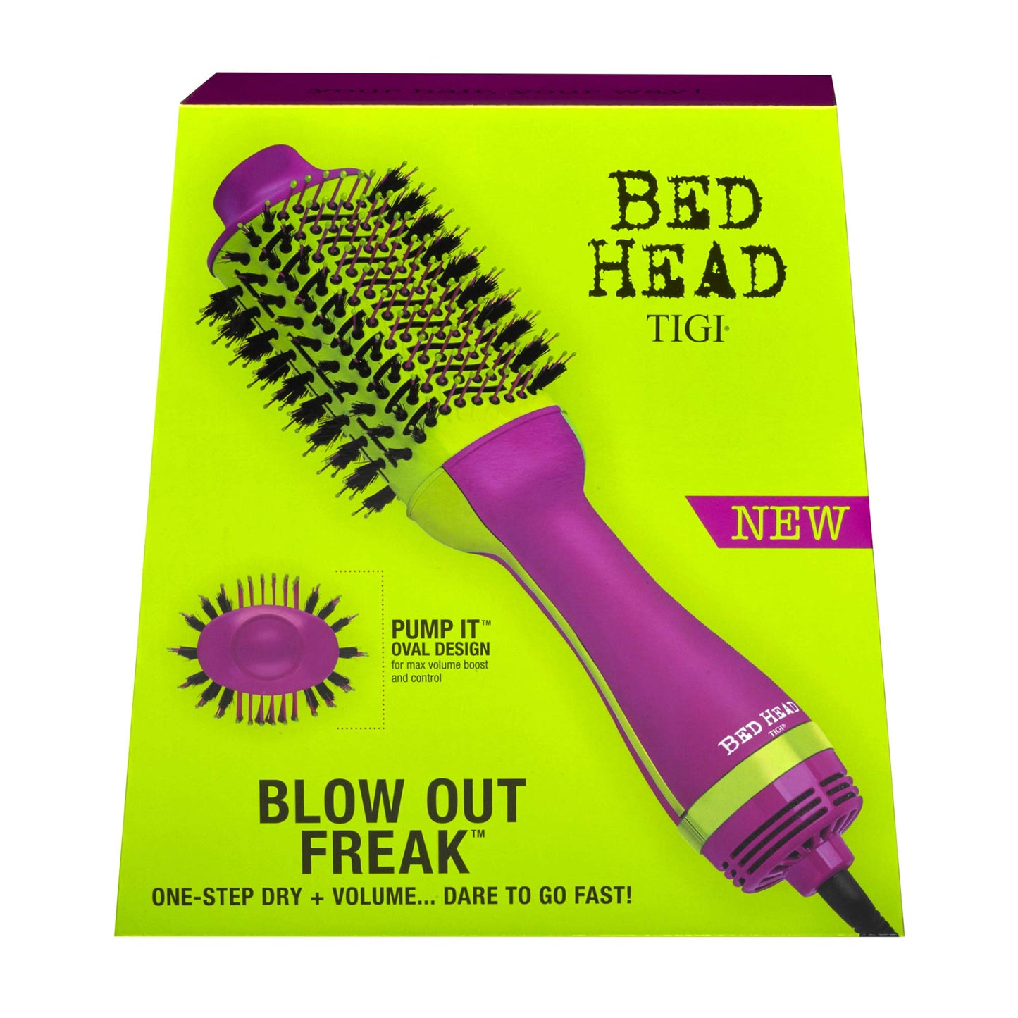 Bed Head One Step Volumizer and Hair Dryer | Dry, Straighten, Texture, Style in One Step (Pink)